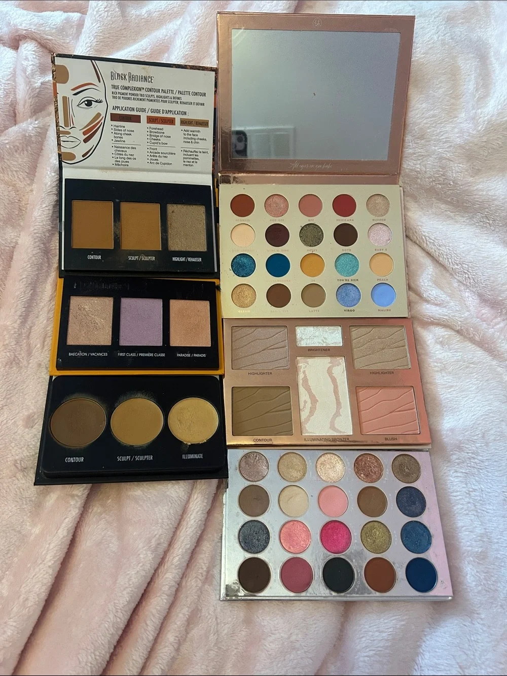 Assorted Women’s Makeup Palette Set — Neutral, Pink, Blue & Gold Shades